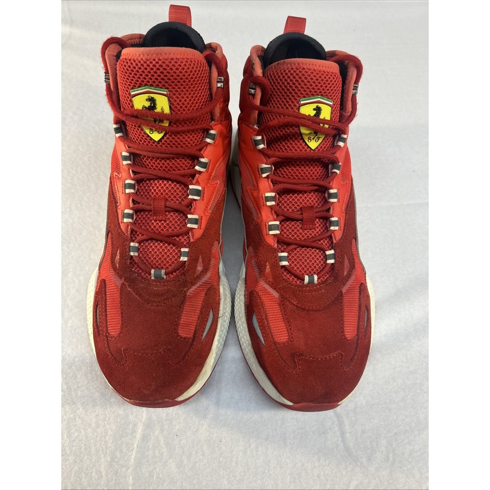 PUMA‎ SCUDERIA FERRARI SIZE 12 MEN'S RS-X MID SNEAKERS RED/WHITE